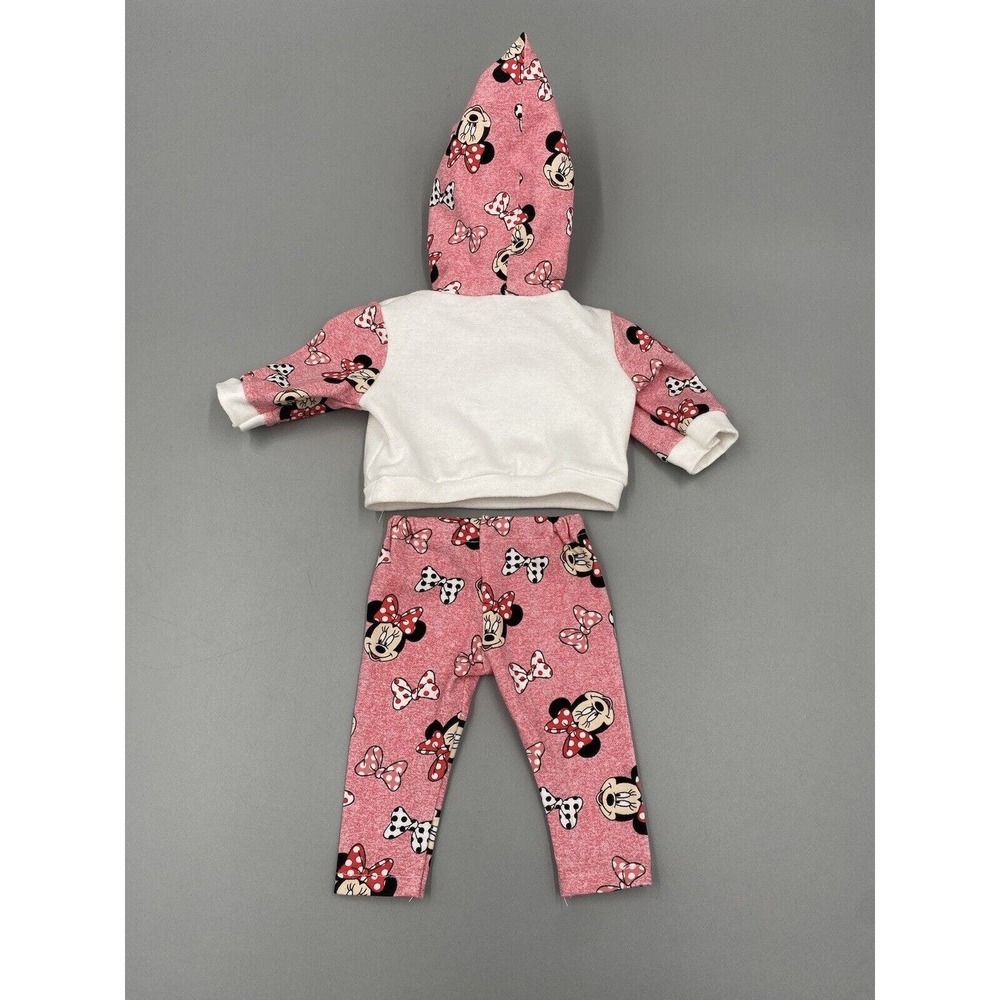 Baby Or Doll Girl Separates Outfit Minnie Mouse Hooded Shirt & Pants - Picture 2 of 15